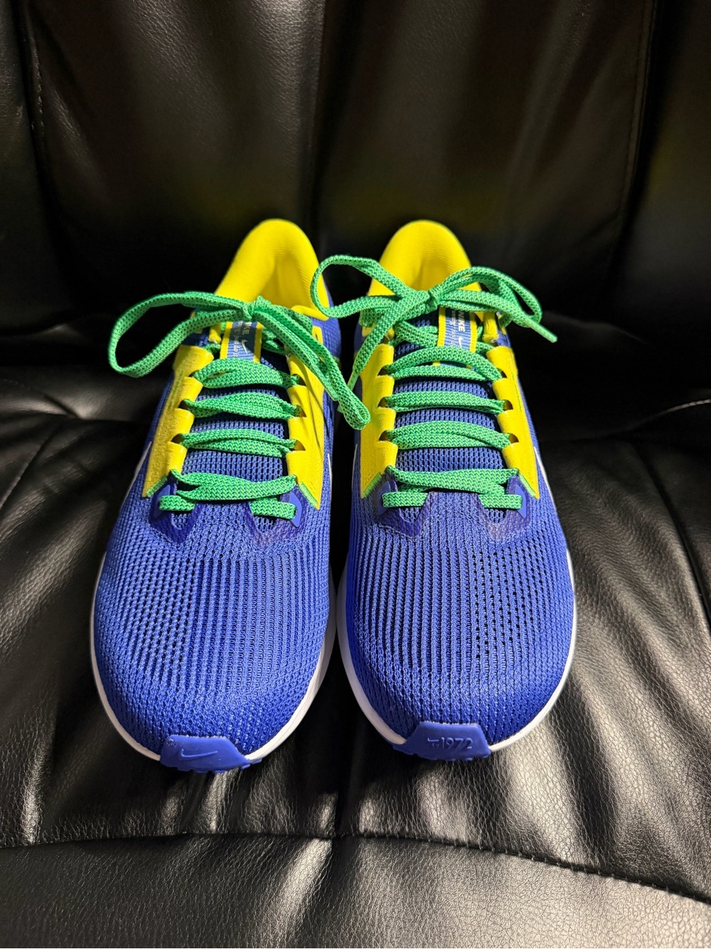 Nike Pegasus 40 Men's Size 8 Brazil Road Running Shoes FN0020-401 Blue/Yellow